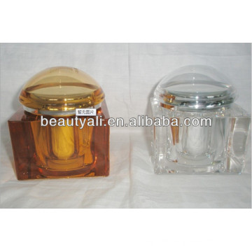 Square Luxury Acrylic Plastic Cosmetic Jar 200ml